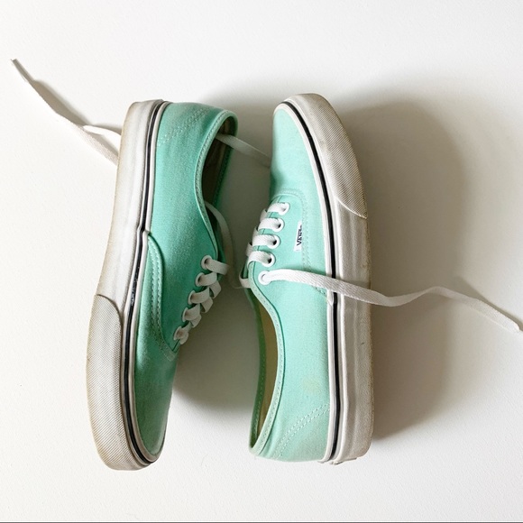 Vans Off the Wall Low Top Sneakers Mint Green - Picture 5 of 7
